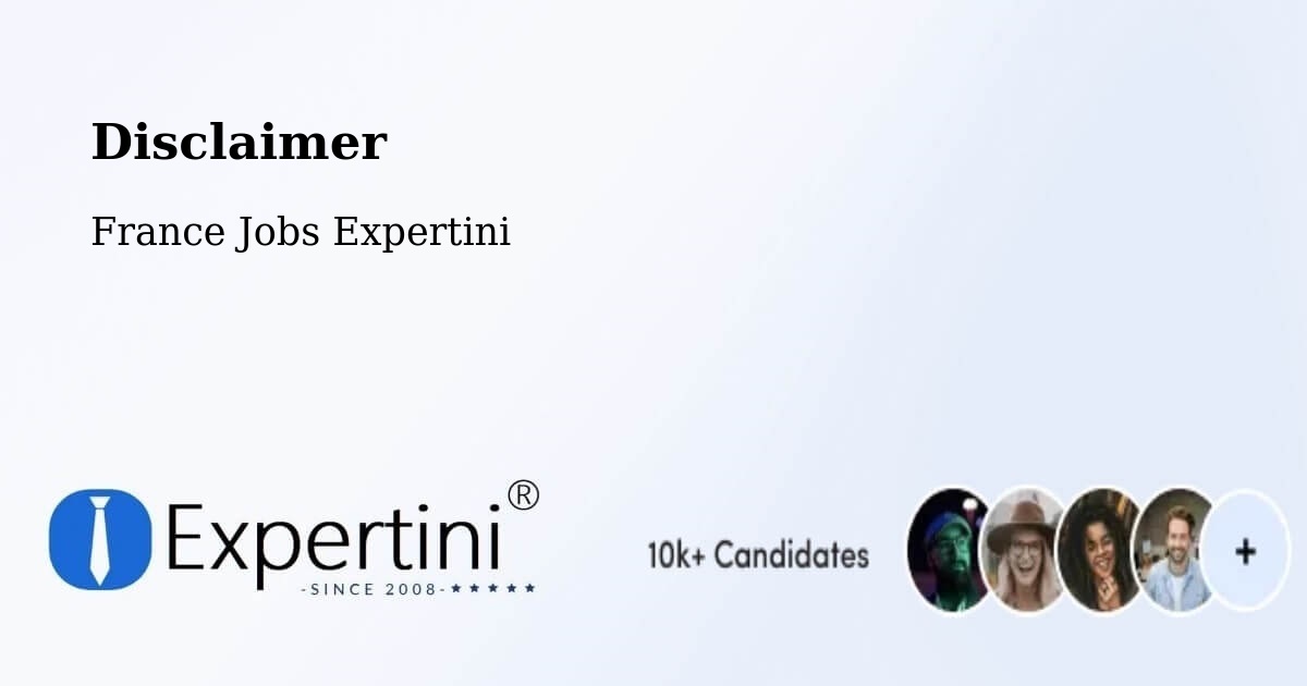 Disclaimer – Périgueux - France Jobs Expertini